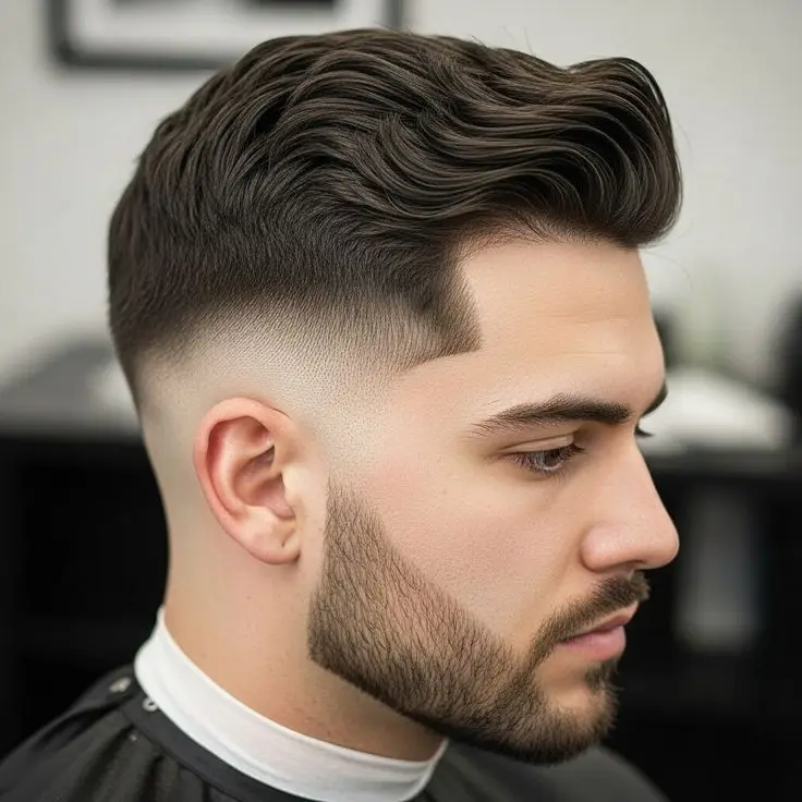 man hair cutting